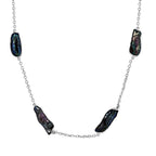 Royal Bali Collection - Biwa Pearl Necklace (Size 22) Sterling Silver Silver Wt. 13.20 Gms.
