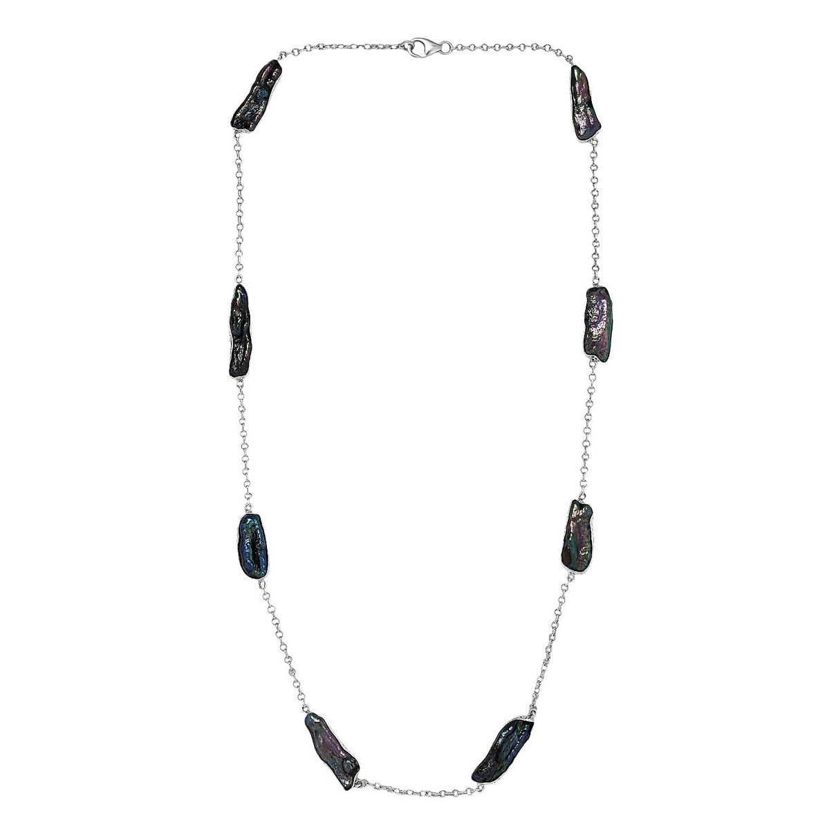Royal Bali Collection - Biwa Pearl Necklace (Size 22) Sterling Silver Silver Wt. 13.20 Gms. 8225659 4