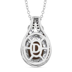 Chantaburi Black Star Sapphire, Natural Zircon & Black Spinel Pendant with Chain (Size 20) in Rhodium Overlay Sterling Silver 10.21 Ct, Silver Wt. 5.19 Gms.