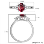 AAA Byzantine Tourmaline and Moissanite Ring in Rhodium Overlay Sterling Silver 1.38 Ct.