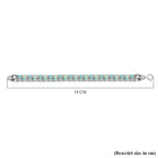 Designer Inspired -  Ethiopian Opal & Brown Zircon Cluster Bracelet (Size 7) in Rhodium Overlay Sterling Silver 13.57 Ct, Silver Wt. 16.31 Gms.