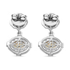 Ethiopian Opal Dangling Moon Night Shadow in Water Earring in Platinum Overlay Sterling Silver 1.03 Ct.