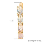 Djoy Ethiopian Opal J Rainbow Ember Hoop Earring Sterling Silver 1.29 Ct.