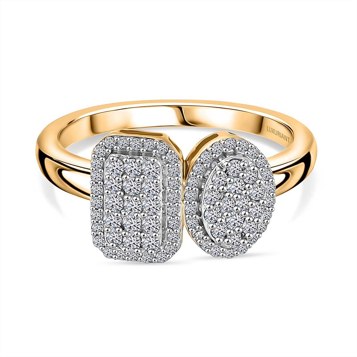 TOI ET MOI LUXURIANT Lab Grown Diamond (SI-GH) Ring in 18K Vermeil Yellow Gold Plated Sterling Silver 0.50ct 8227557 0