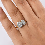 Luxuriant Lab Grown Diamond (SI-GH) Cluster Ring in 18K Vermeil Yellow Gold Plated Sterling Silver 0.50 Ct.