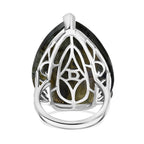 Djoy AAA Labradorite Solitaire Ring in Platinum Overlay Sterling Silver 35.43 Ct.