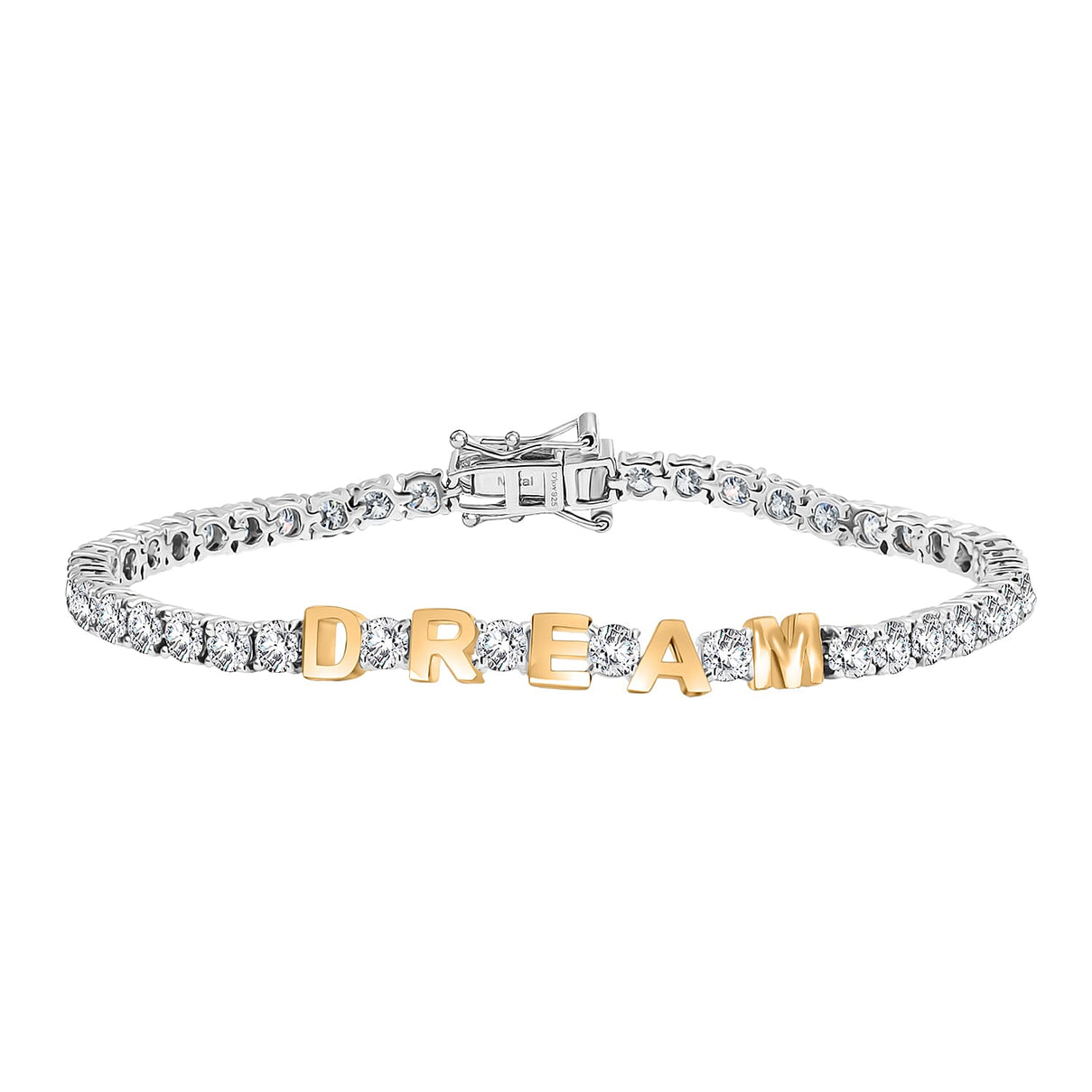 D'joy 6.7 Ct. Moissanite Cluster bracelet in 925 White Silver 8213900 0