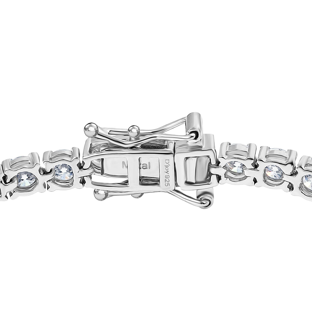 D'joy 6.7 Ct. Moissanite Cluster bracelet in 925 White Silver 8213900 4