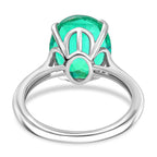 D’joy Peacock Triplet Quartz Ring in Platinum OverlaySterling Silver  4.898  Ct.