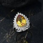 D'joy Rainbow Genesis Quartz & White Zircon Gleaming Blossom Ring in Rhodium Overlay Sterling Silver 6.47 Ct.