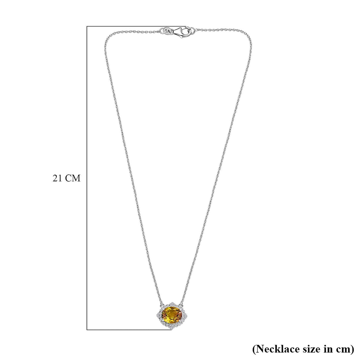 D'joy Rainbow Genesis Quartz &amp; White Zircon Floral Embrace Necklace (Size - 20) in Rhodium Overlay Sterling Silver 5.58 Ct. 8181263 6