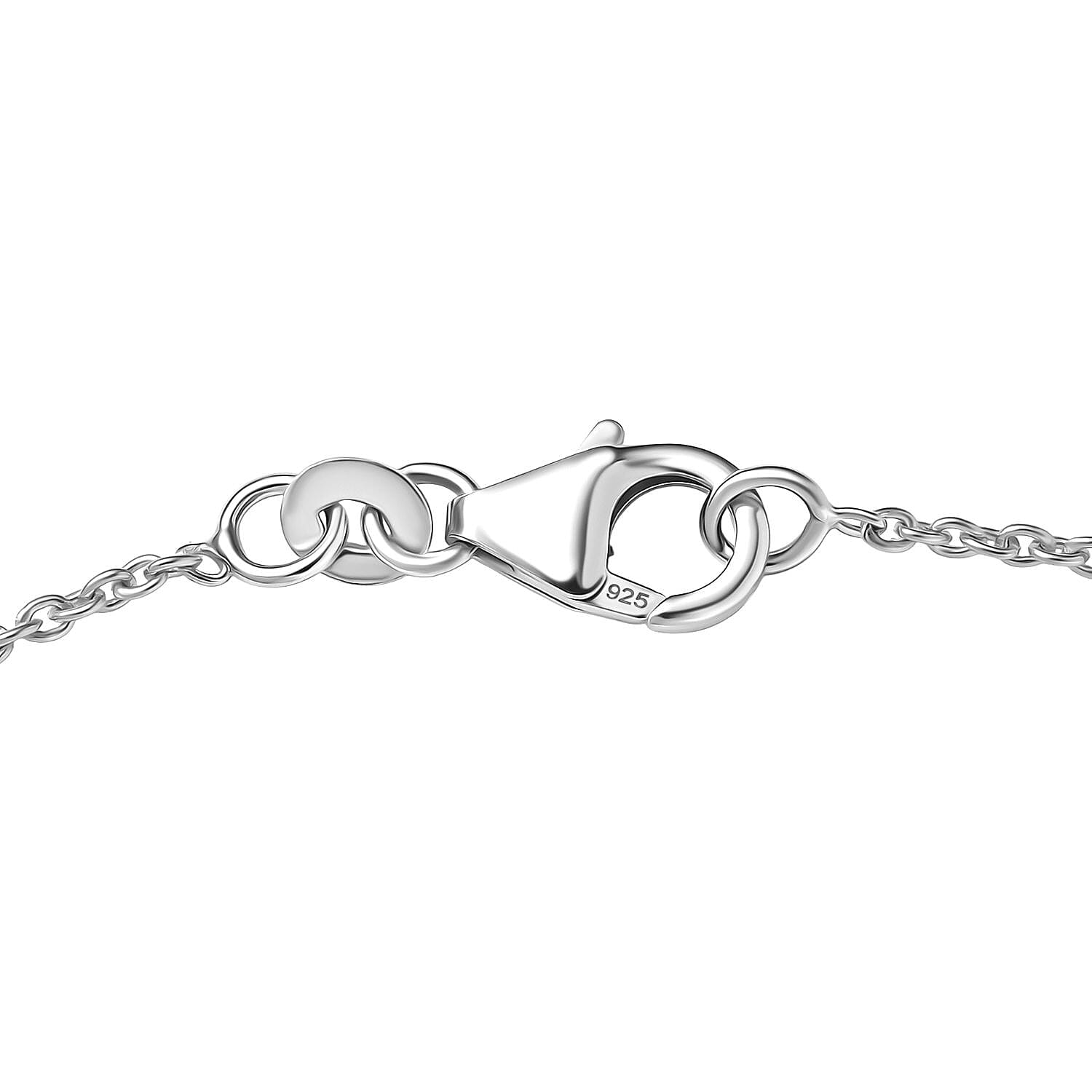 Djoy - Infinity Kont Bracelet with Lobster Clasp in Rhodium Overlay Sterling Silver 7.5 Inch V32490583 4