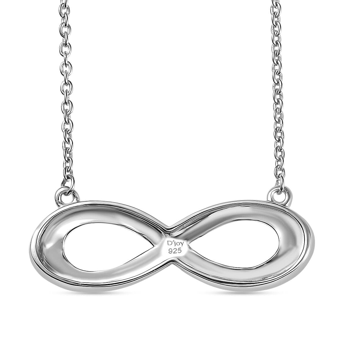 Djoy - Infinity Knot Necklace with Lobster Clasp in Rhodium Overlay Sterling Silver 20 Inch 8184344 5