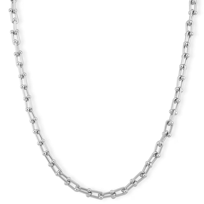 DESIGNER INSPIRED - INDUSTRIAL Necklace In silver tone (Size - 22 - 2 Inch Ext) 8350642 1