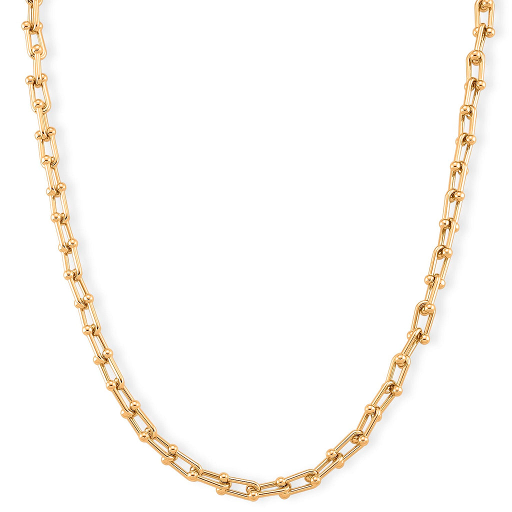 DESIGNER INSPIRED - INDUSTRIAL Necklace (Size - 22 - 2 Inch Ext) in Yellow Gold Tone