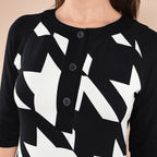 DESIGUAL Houndstooth Pattern Dress (Size XL) - Black & White