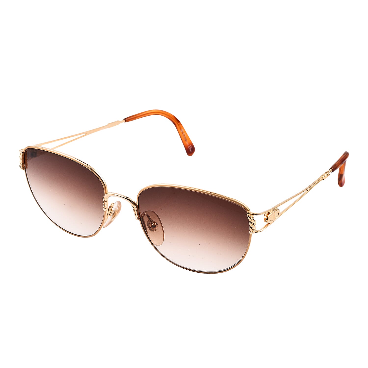 DIOR Cat Eye Sunglasses with Black Blue Lenses - Gold 8946443 1