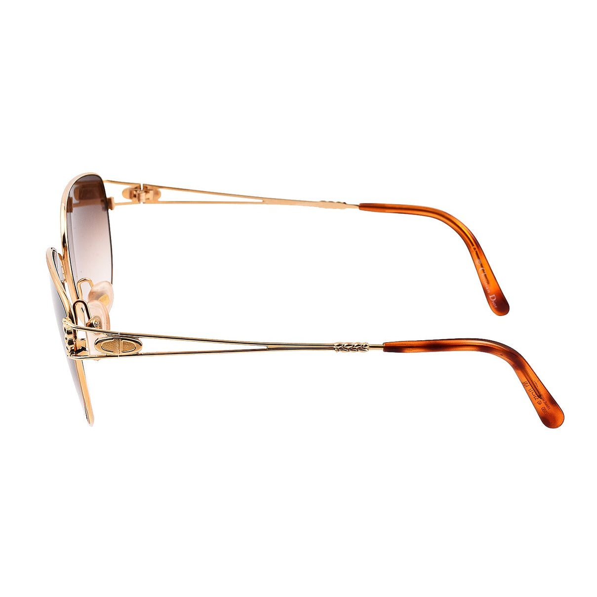 DIOR Cat Eye Sunglasses with Black Blue Lenses - Gold 8946443 3