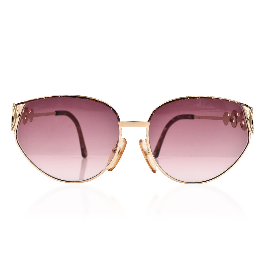 DIOR Ladies Cat Eye Metal Sunglasses - Gold