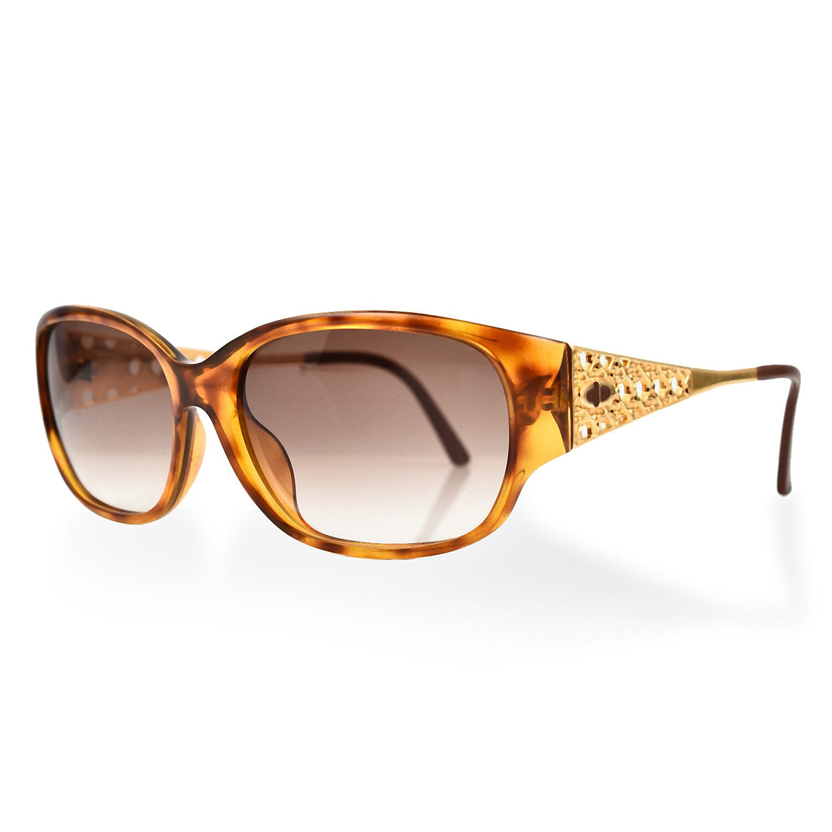 DIOR Ladies Rectangle Sunglasses - GOLD 7546247 1