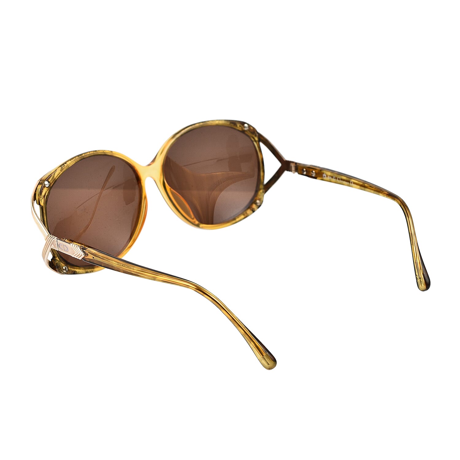 DIOR Ladies Rectangular Sunglasses with Yellow Lenses - Yellow Gold 7546248 3