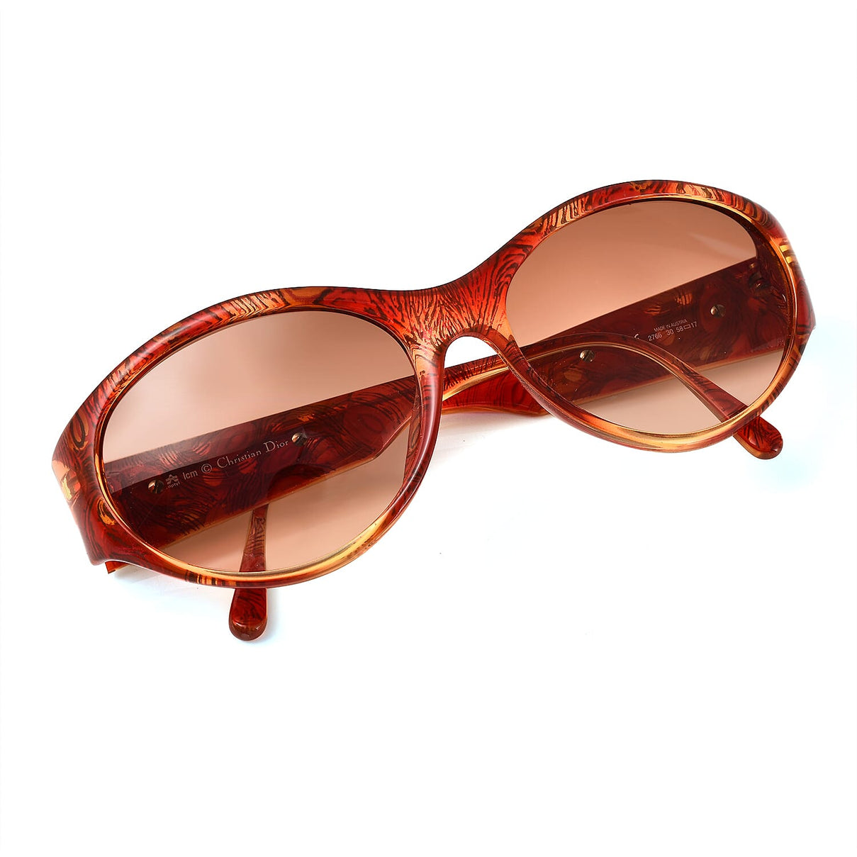 DIOR Ladies Round Sunglasses - Red 7777474 0