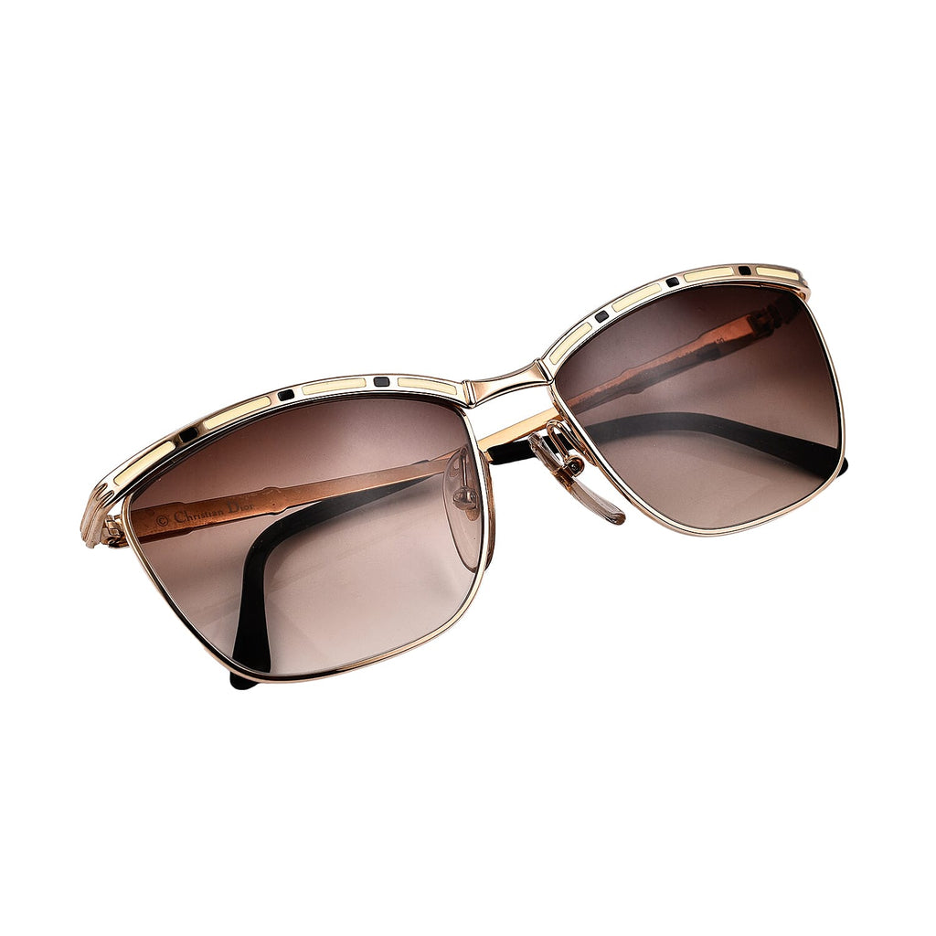 DIOR Vintage Sunglasses with Brown Lenses