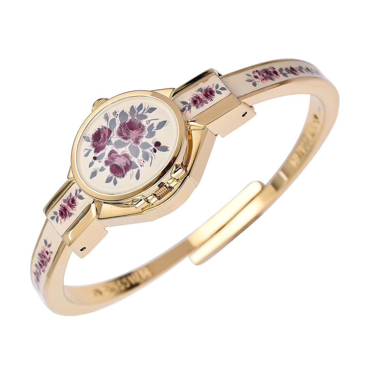 Andre Mouche Swiss Floral Ladies Bangle Watch 7283381 3