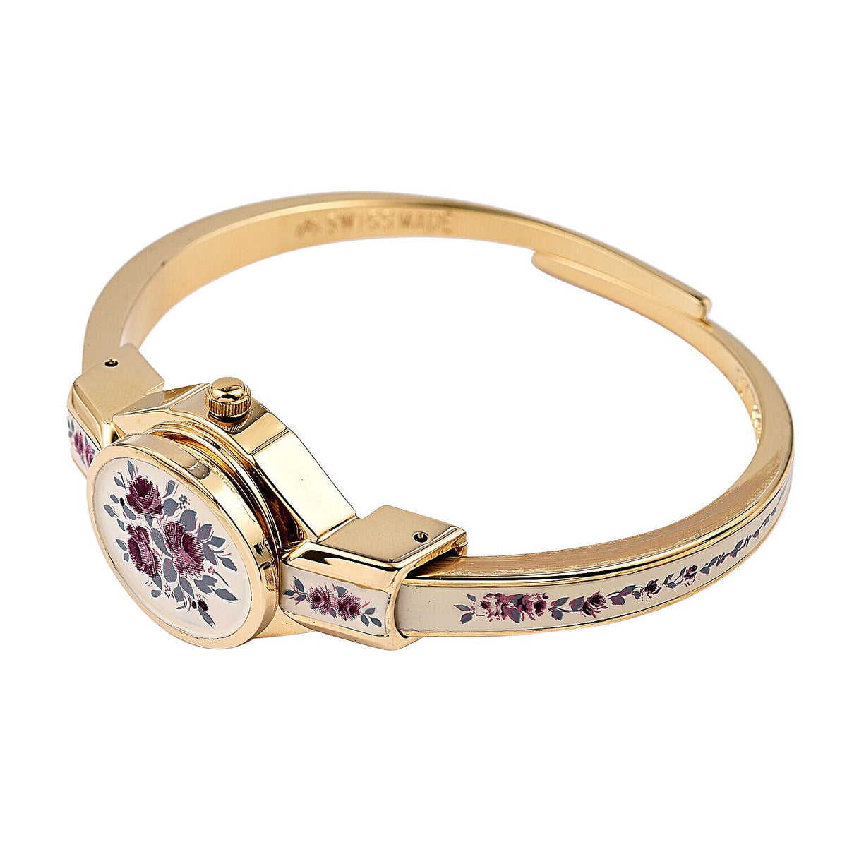 Andre Mouche Swiss Floral Ladies Bangle Watch 7283381 4