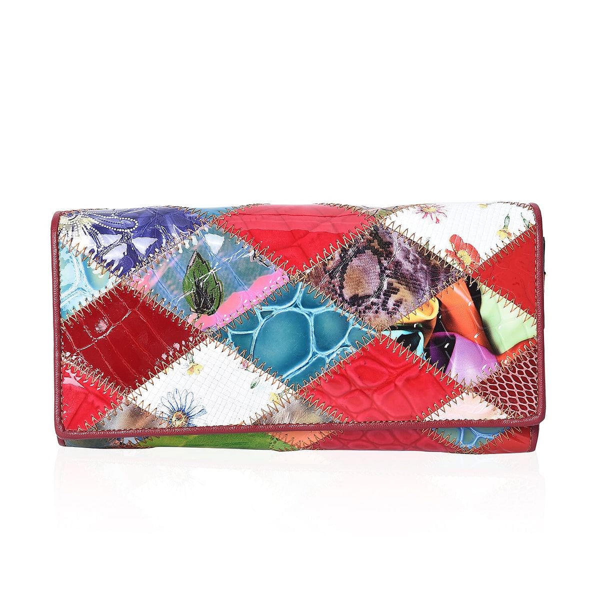 Close Out Multi Colour Wallet Croc Embossed 3483966 0