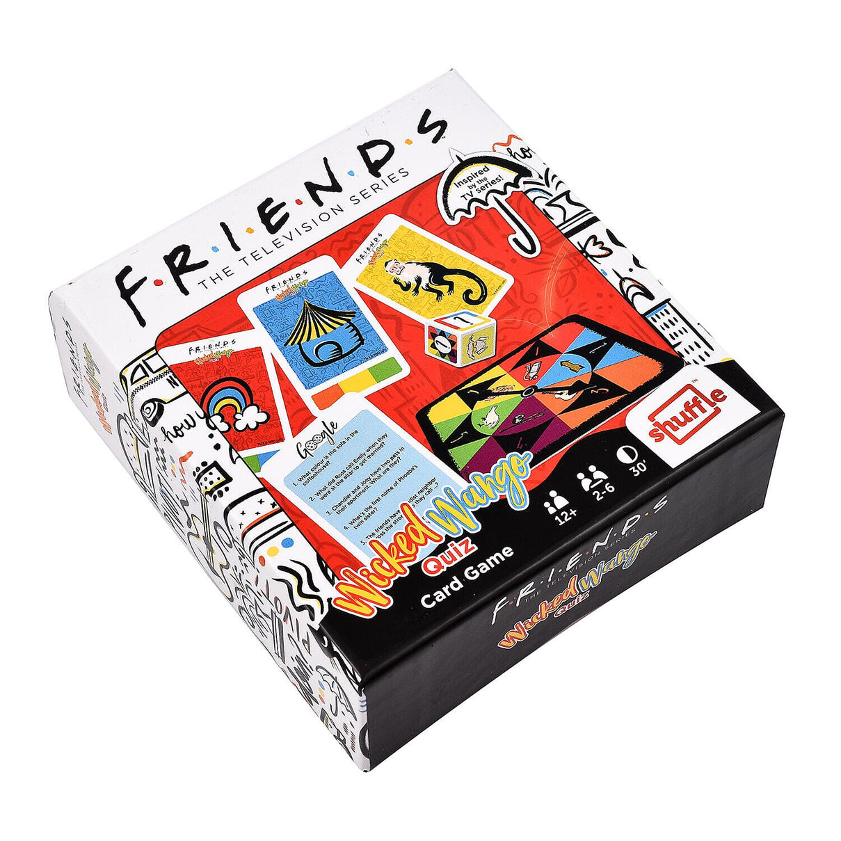 FRIENDS Wicked Wango Quiz Card Game for All Ages Family Game for 2 to 6 Players Based on the Famous Series 7384744 3