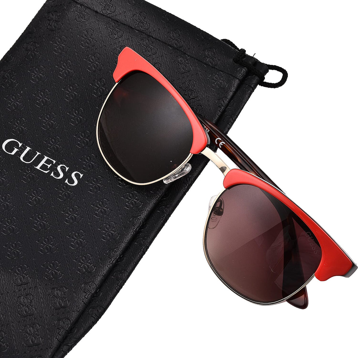 Guess Browline Red Frame Sunglasses - Red 8946442 3