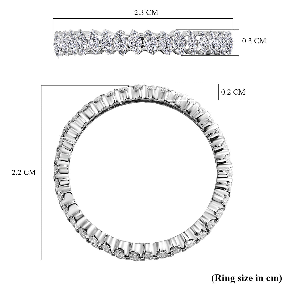 RHAPSODY 950 Platinum (IGI Certified Diamond VS/E-F) Band Ring 1.25 Ct. 7237827 8