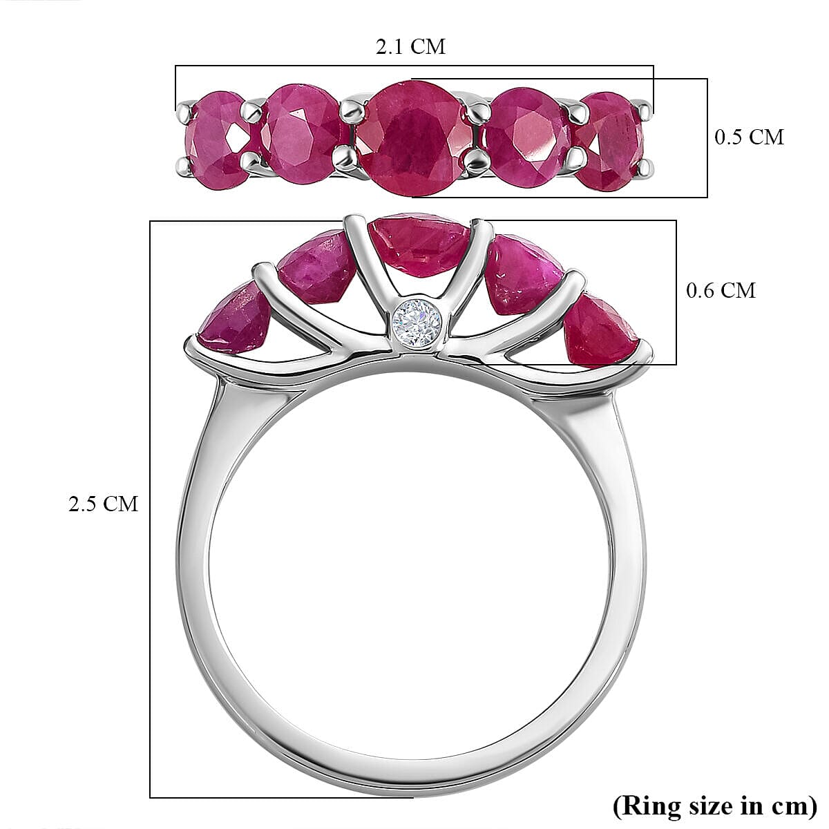 950 Platinum AAAA Ruby and Diamond (VS) Ring 7197080 10