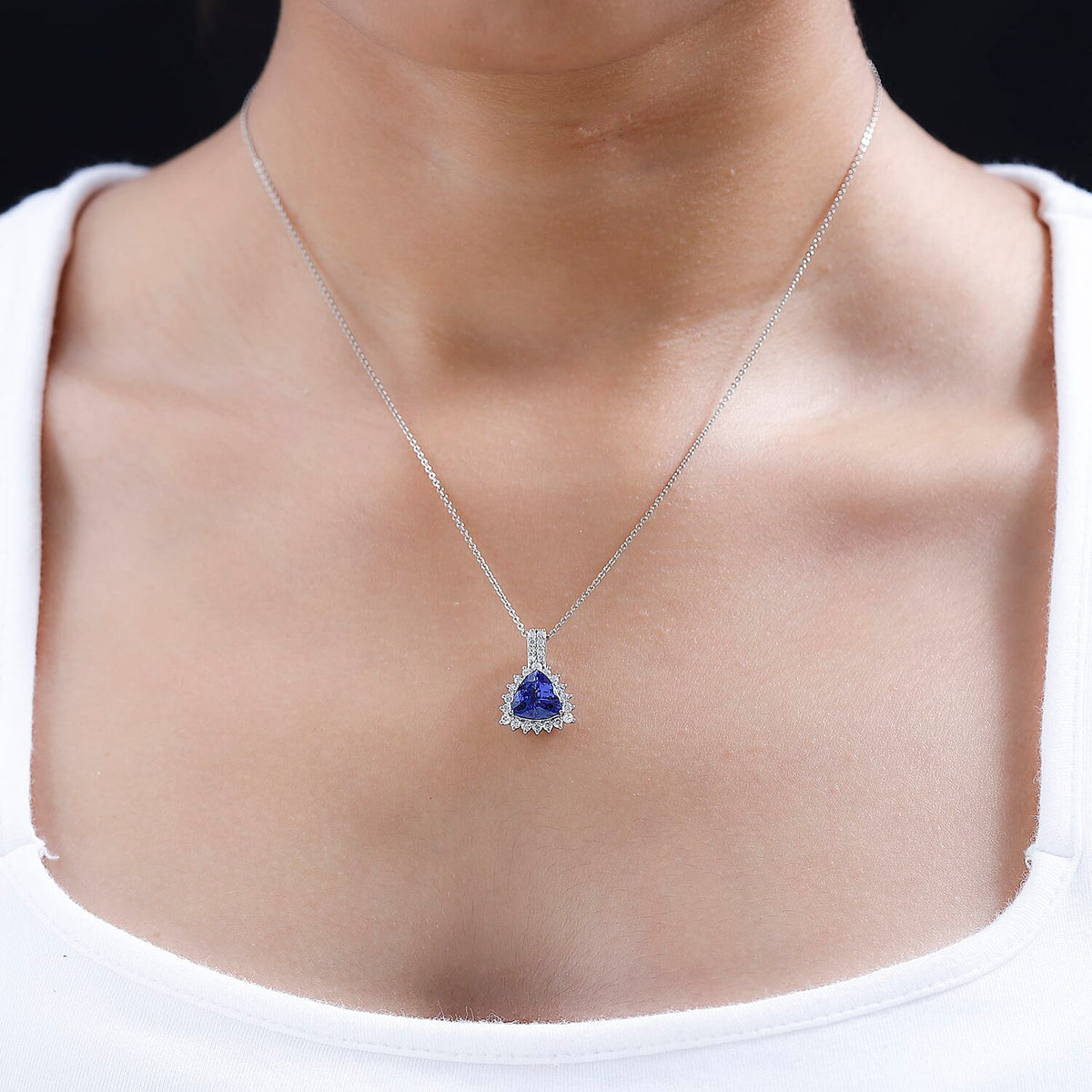 Collector Edition RHAPSODY 2.98 Ct AAAA Tanzanite and Diamond VS EF Halo Pendant in 950 Platinum 3641132 4