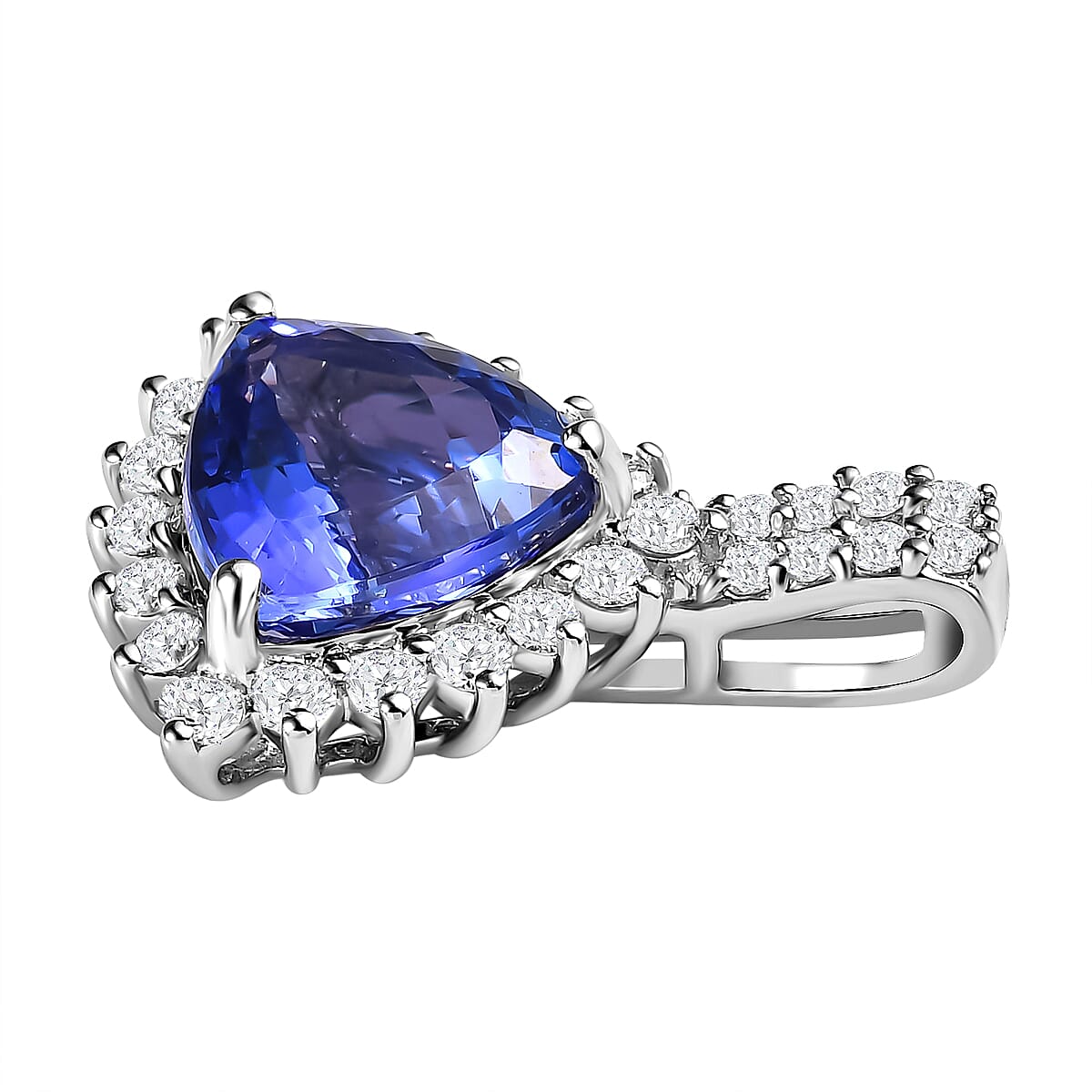 Collector Edition RHAPSODY 2.98 Ct AAAA Tanzanite and Diamond VS EF Halo Pendant in 950 Platinum 3641132 8