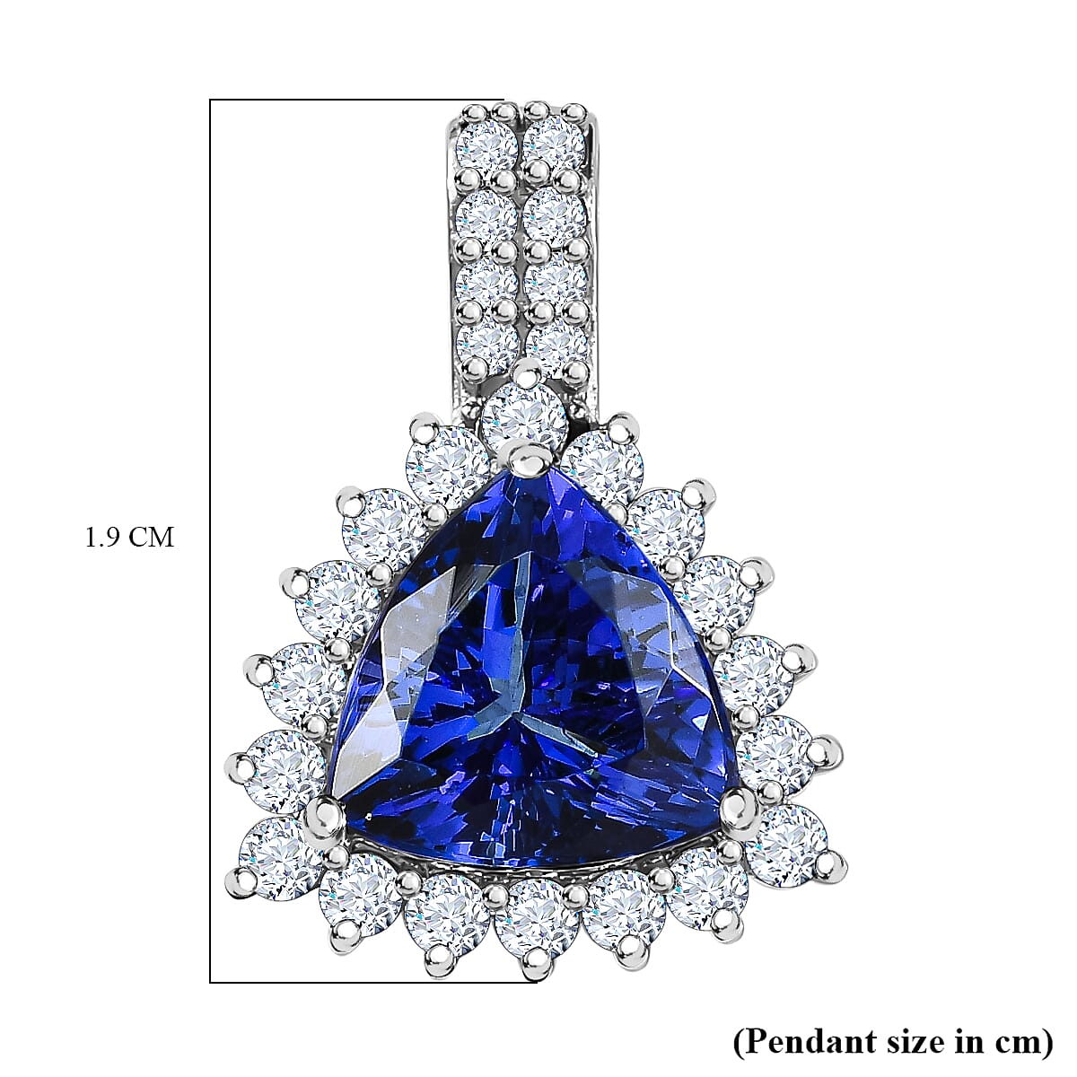 Collector Edition RHAPSODY 2.98 Ct AAAA Tanzanite and Diamond VS EF Halo Pendant in 950 Platinum 3641132 12
