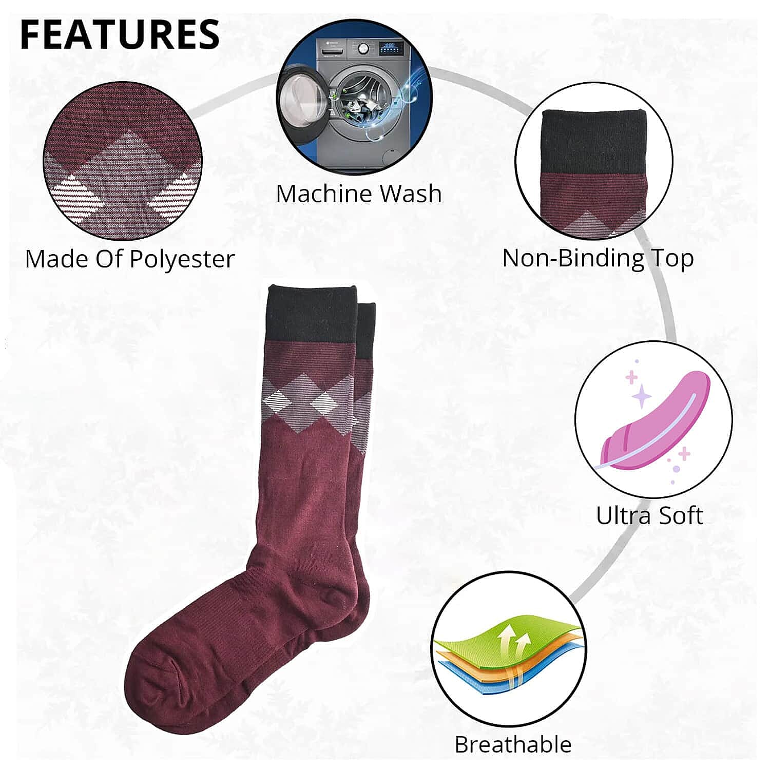 Dr. Scholls Men's 2pck Micro Pattern Dress Crew Socks 7485417 1