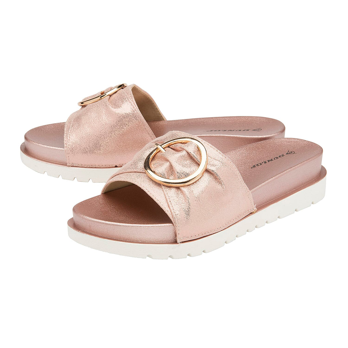 DUNLOP Paige Slip on Flip Flop (Size 3) - Rose Gold 7084053 0