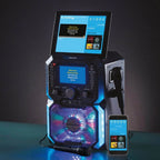 Daewoo Bluetooth Karaoke Machine with Built in 5 inch LED Light Display, 2 Mics, CD Player, 2 Karaoke CDs Included.