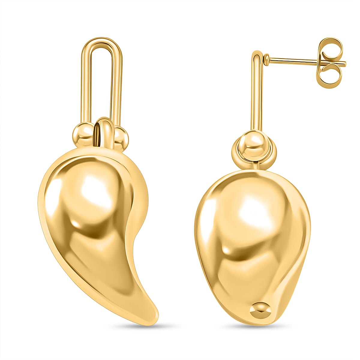 Designer Inspired Drop Earring in Yellow Gold Tone 8239325 0