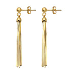 New York Close Out Deal - Yellow Gold Overlay Sterling Silver Earrings With Push Back