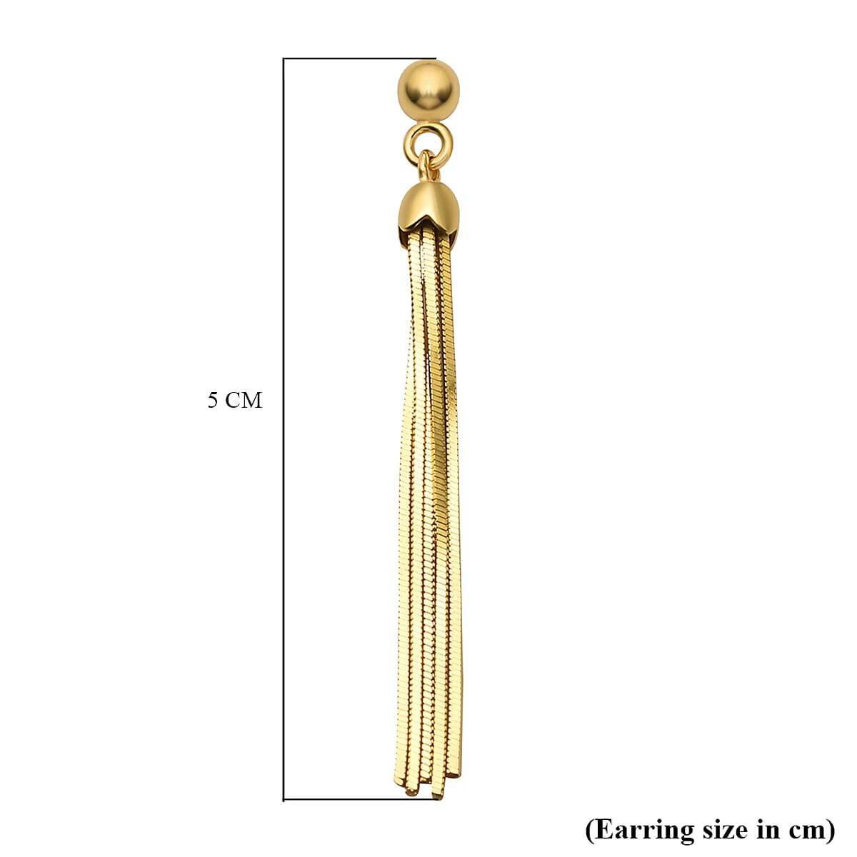 Dangling Tassel Earrings in Yellow Gold Plated Sterling Silver 7603081 5