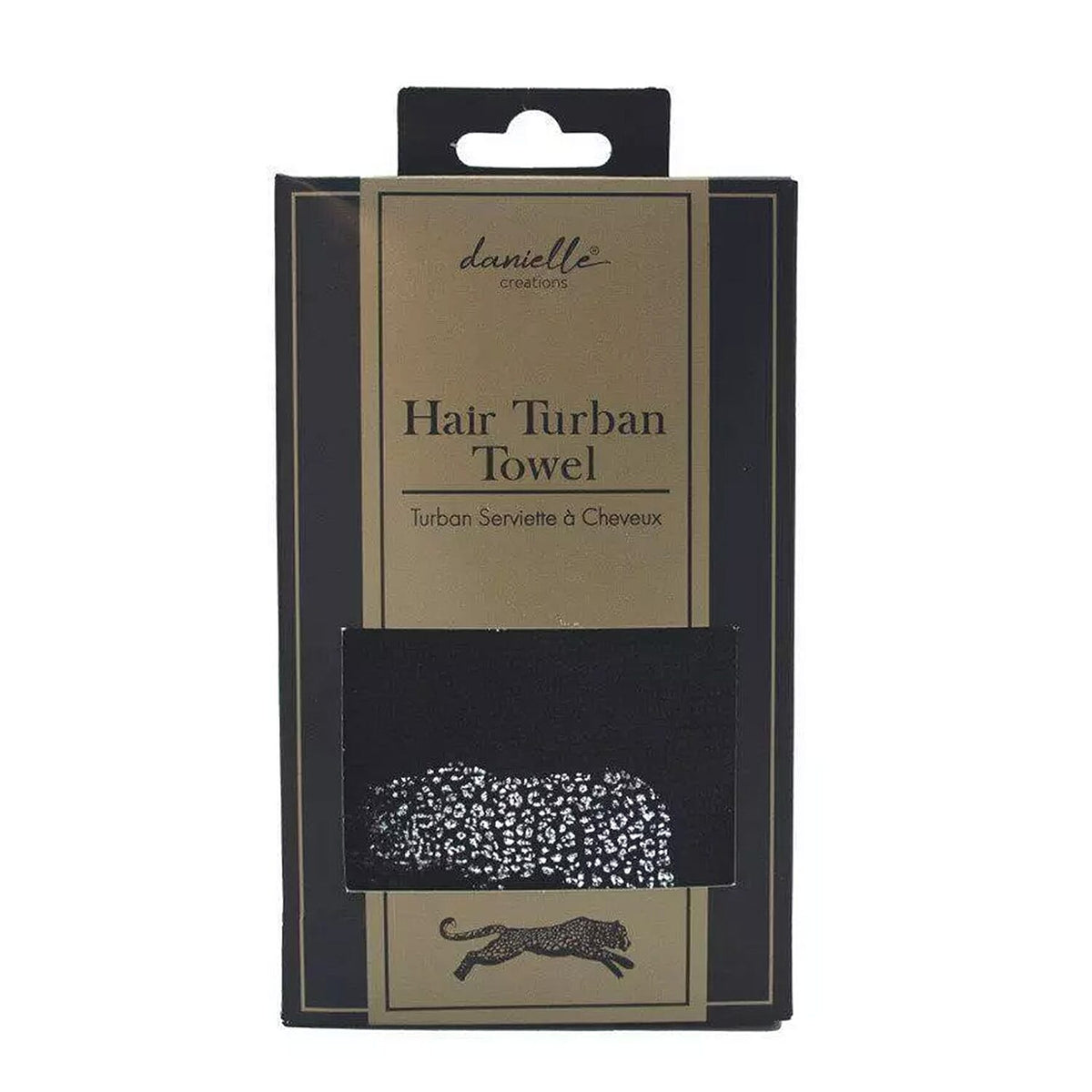 Danielle Black Leopard Turban Hair Towel 7824523 0