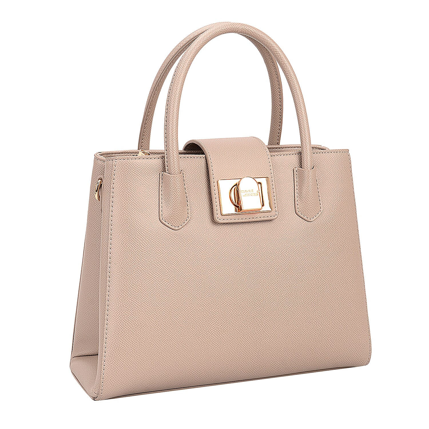 David Jones Classic Satchel Handbag with Top Handle - Dusty Pink 8172137 0