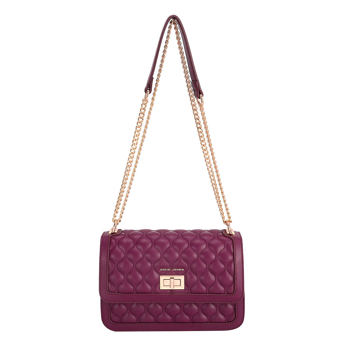 David Jones Elegant Quilted Shoulder Bag - Magenta 8172099 0
