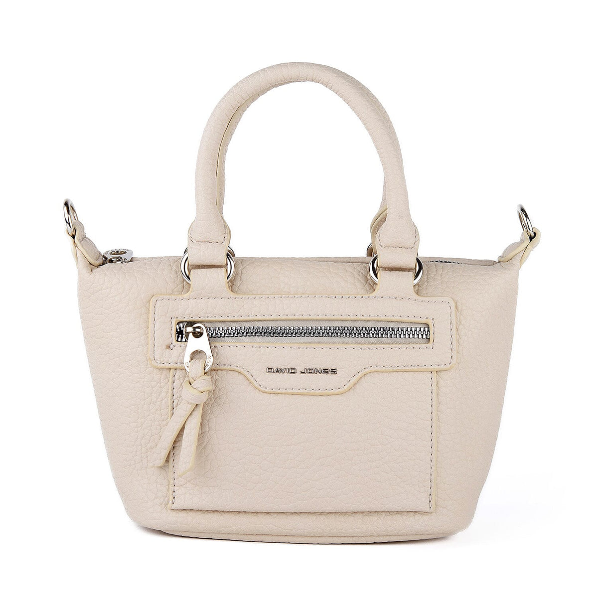 David Jones Structured Top Handle Bag - Ivory 8081549 0