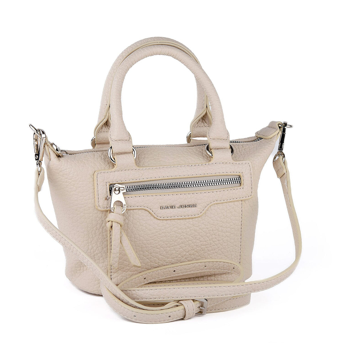 David Jones Structured Top Handle Bag - Ivory 8081549 1