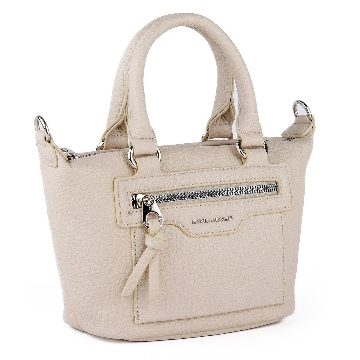 David Jones Structured Top Handle Bag - Ivory 8081549 2