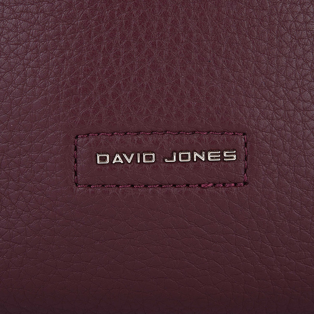 David Jones Unisex Crossbody Bag - Designed in Paris (Size - One Size) - Bordeaux